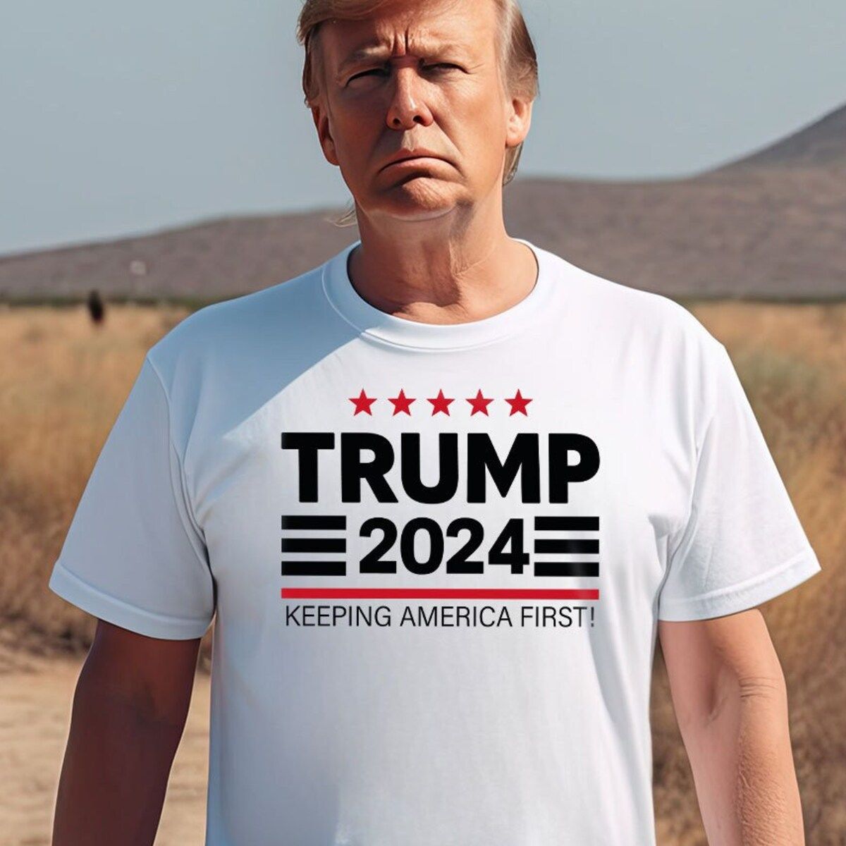 thumbnail image 2 of Trump Train 2024 T-Shirt – Funny Political Graphic Tee For Men – 100% Cotton 2 of 6