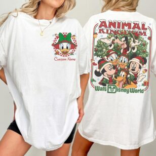 2 Sided Animal Kingdom Christmas Shirt with Safari Pocket and Back 11 2 sided disney animal kingdom christmas shirt white color Disney holiday trip