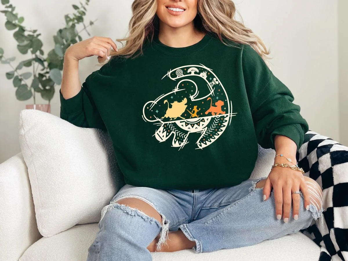 Disney Animal Kingdom Hakuna Matata Shirt For Safari Park Days, Holiday Trips 3 Fabric specification and garment washing card for tribal simba safari Sweatshirt