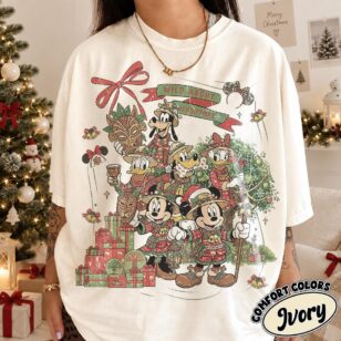 vintage wild about christmas safari shirt in ivory flat lay for 2027 Disney holiday trip